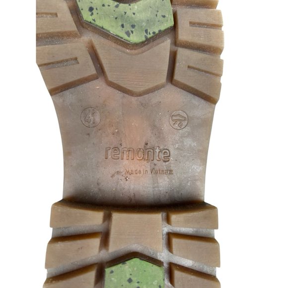 Remonte Women’s EUR 41/US 9.5-10 Brown Leather Lace-Up Zipper Winter Ankle Boots - Picture 4 of 13